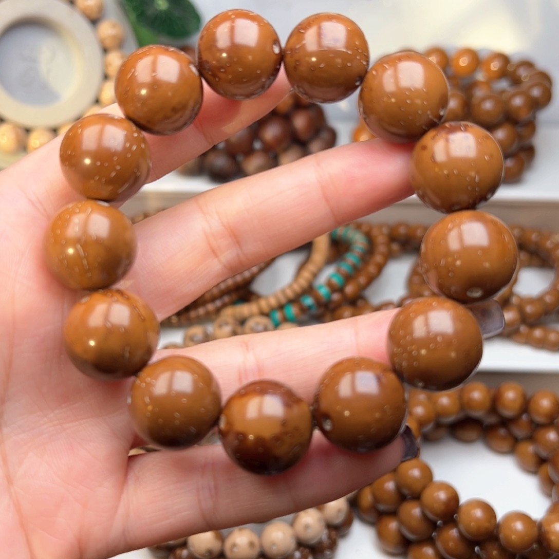 紫金鼠手串17.4光珠练手款