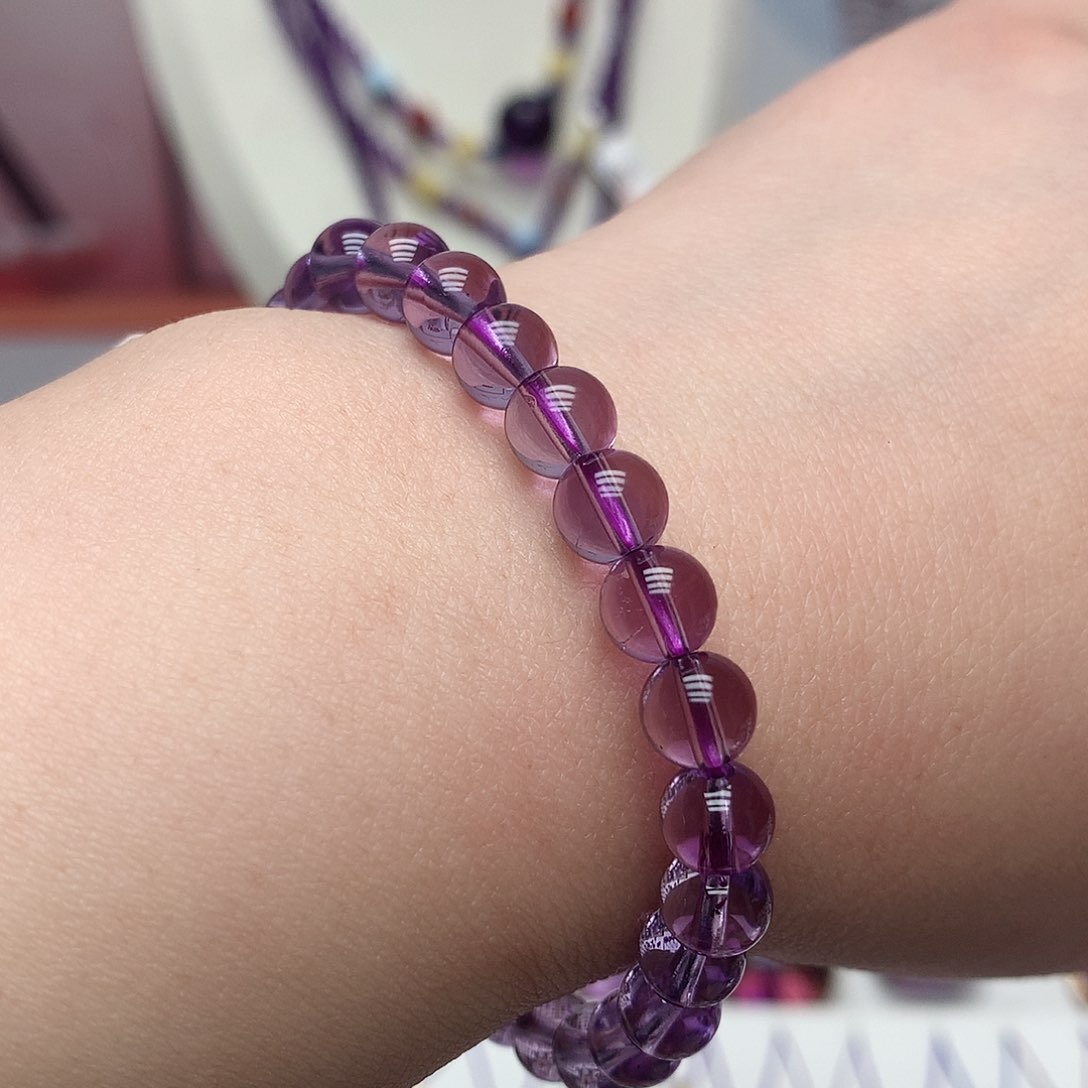 紫晶巴西手串7m m未镶嵌