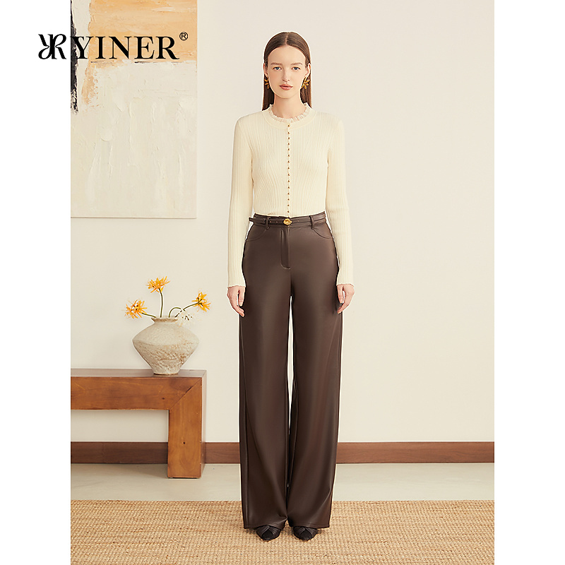YINER音儿专选2025冬季新款休闲裤8C65520026