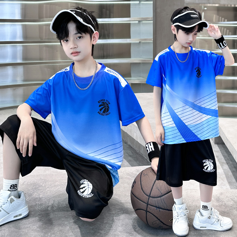 男童篮球服速干套装夏季2025新款儿童夏款无袖男孩夏装运动背心潮