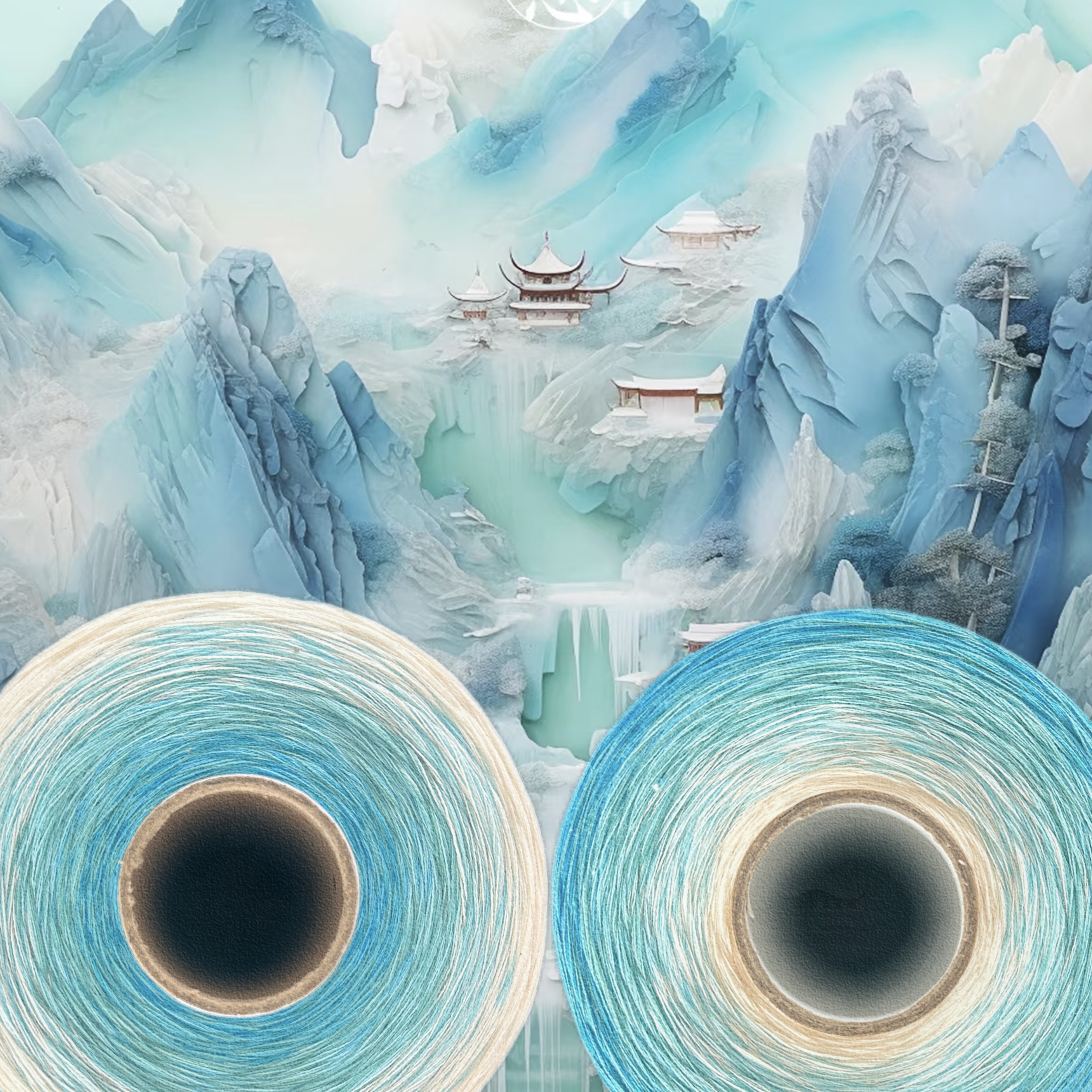 瓷意山水鑫鑫子自制纯棉蛋糕线5股