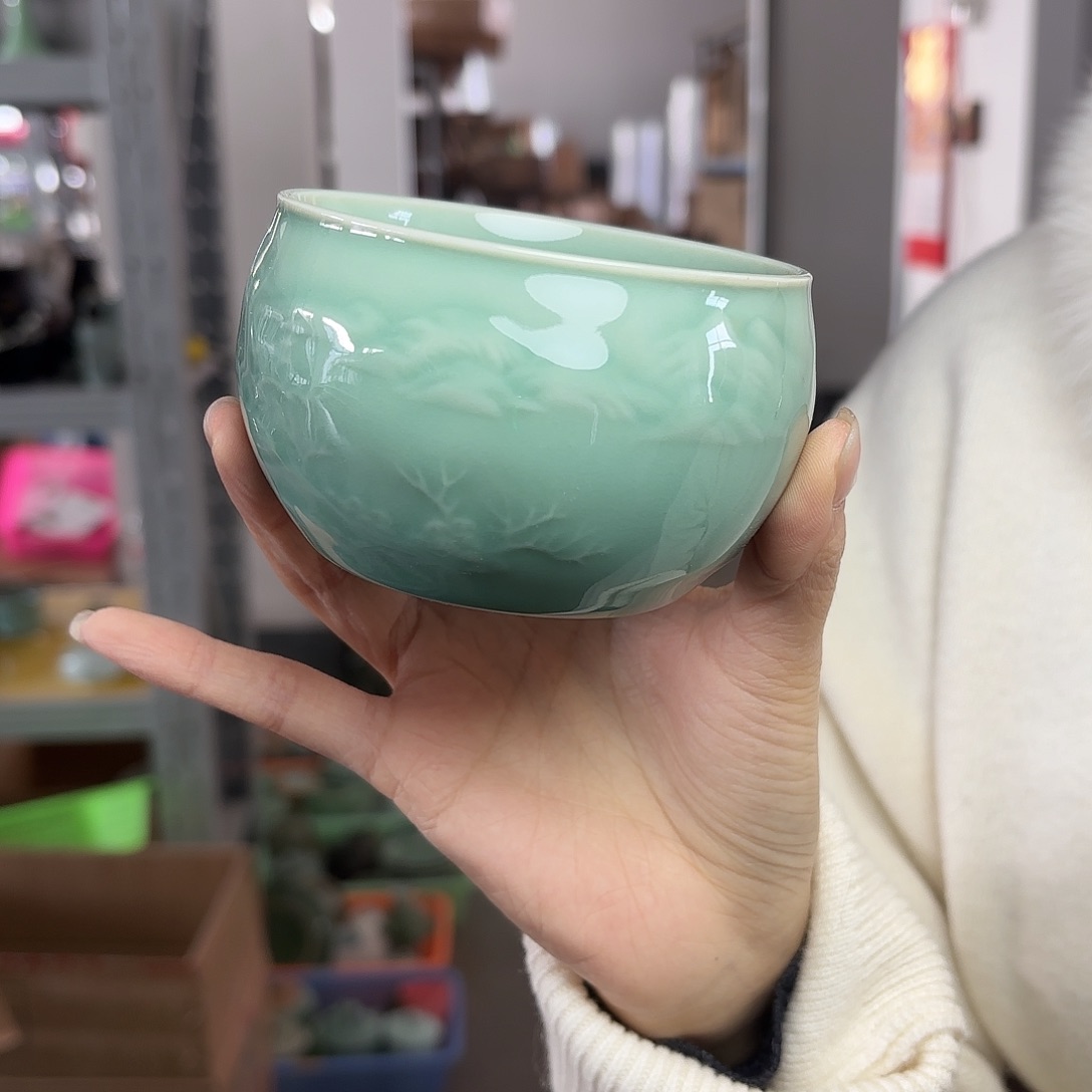 龙泉云间青瓷小米茶器
