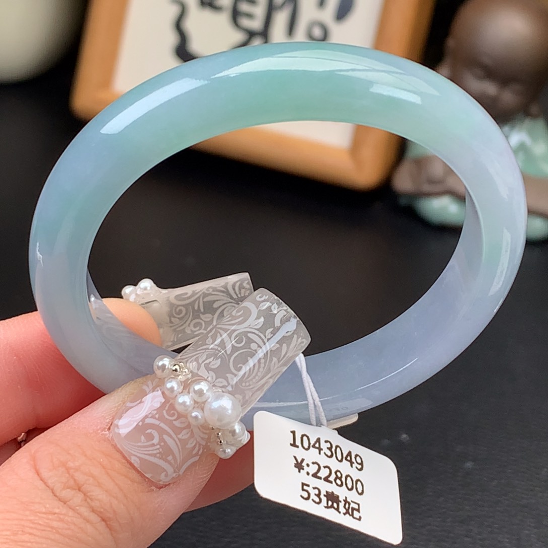 翡翠手镯未镶嵌细糯蓝紫贵妃