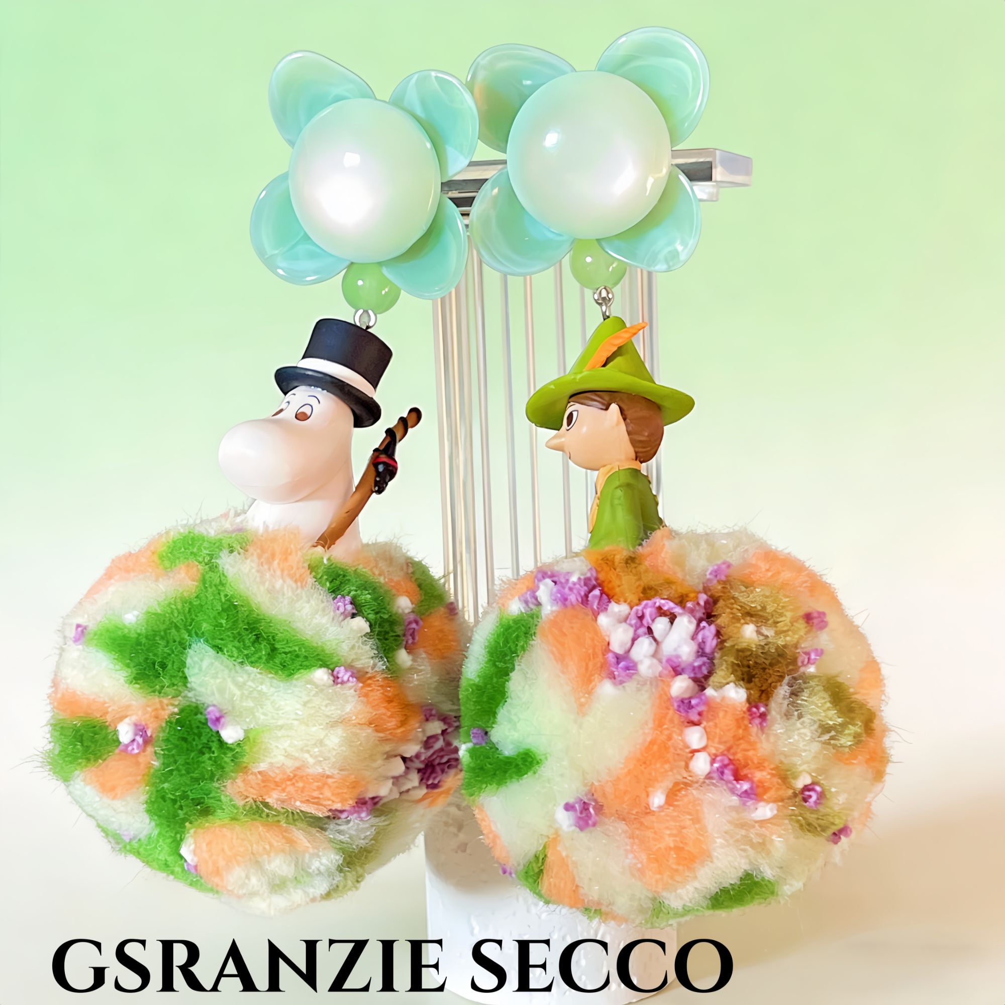 非金属树脂耳饰 【3612】时尚创意设计小众DIY手办耳环