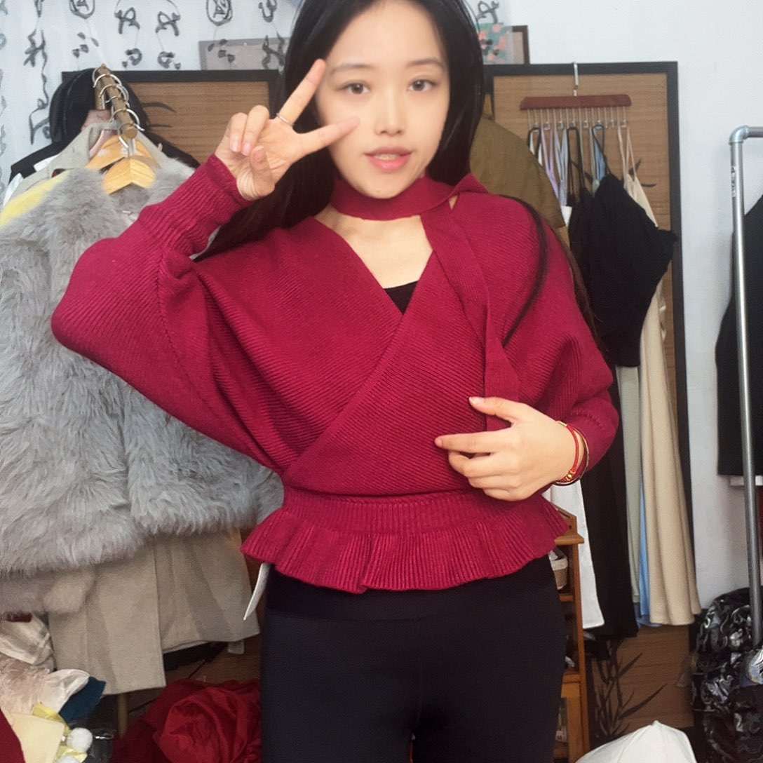 羊羔毛红毛衣均码