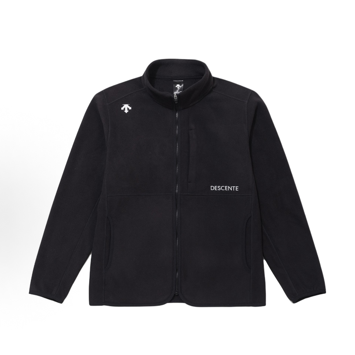 DESCENTE/迪桑特纯色立领宽松拉链保暖长袖夹克外套 韩版男女同款