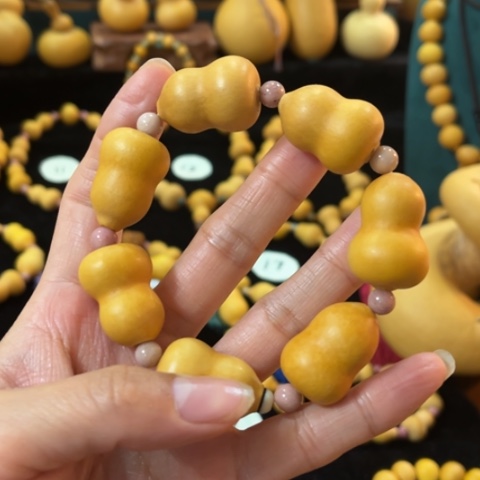 草里金小葫芦手串