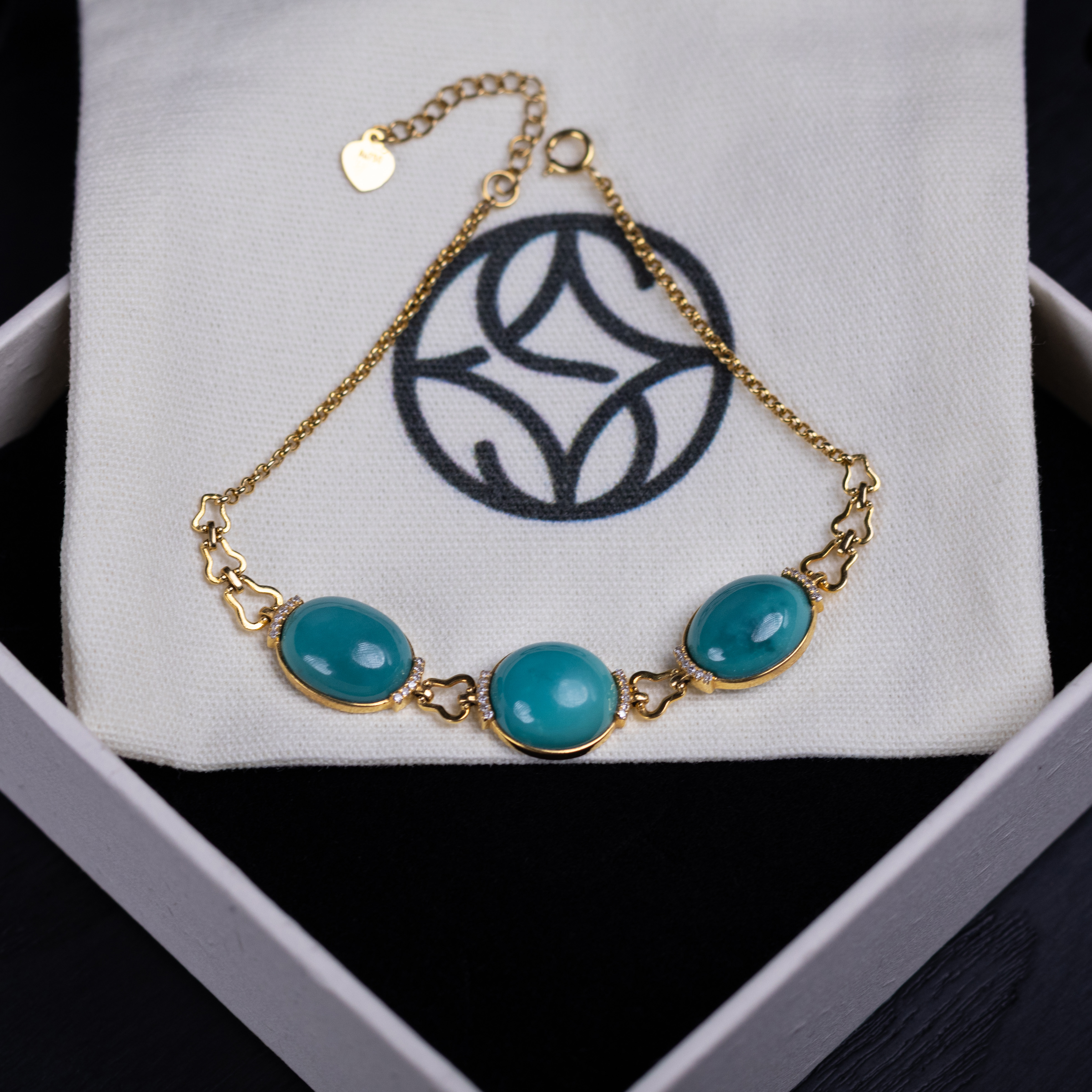 禾奕天然绿松石手链湖北原矿高瓷釉优雅清新时尚复古经典简约