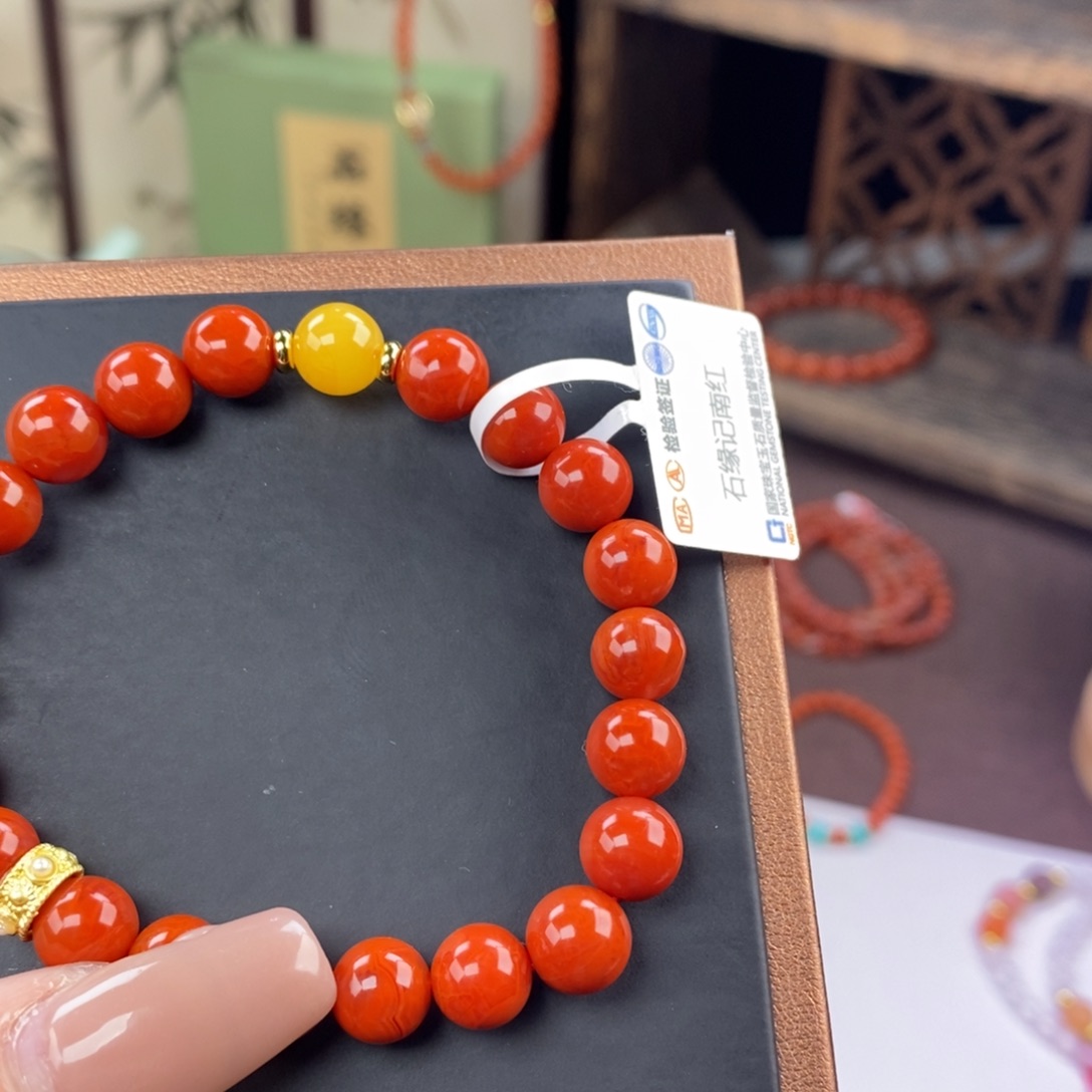 南红玛瑙未镶嵌手链