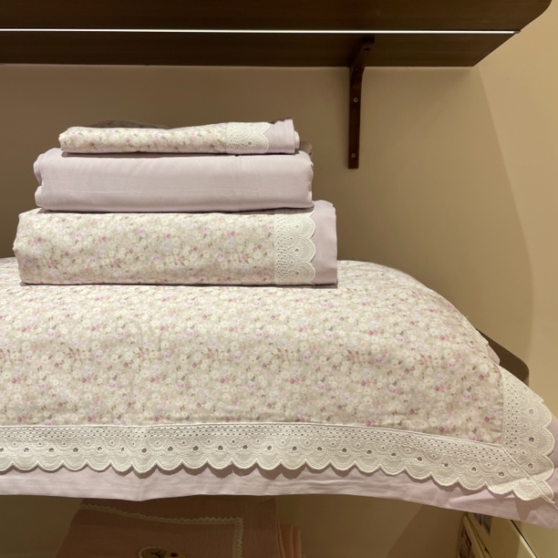 全棉100%棉加厚磨毛花边四件套，小碎花小清新小香风田园风公主风