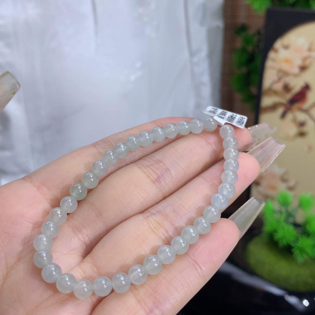 翡翠手链未镶嵌卡5.0冰晴底