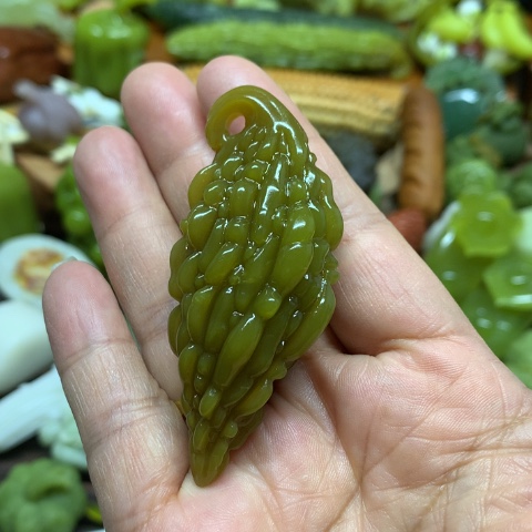 蛇纹石玉未镶嵌手把