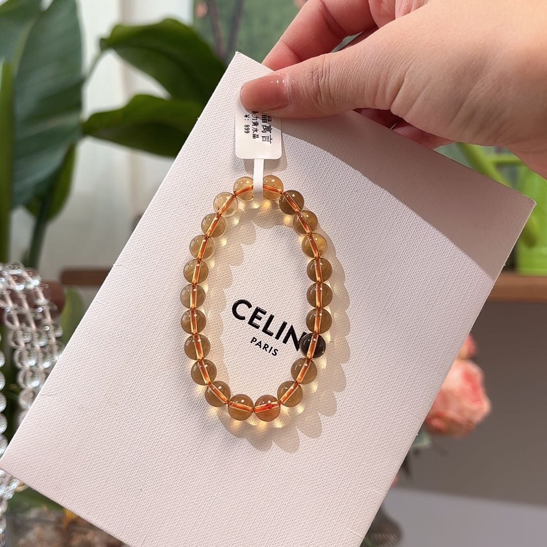 水晶手链未镶嵌黄水晶