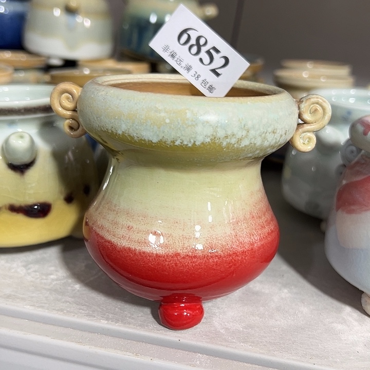 景德镇陶瓷厂手工花盆