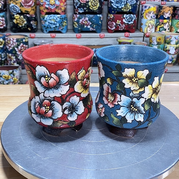 景德镇精品暮年花盆特拉10/12.5