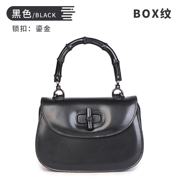 新款复古经典真皮竹节包轻奢高级感手工单肩斜挎手提女包潮流马鞍