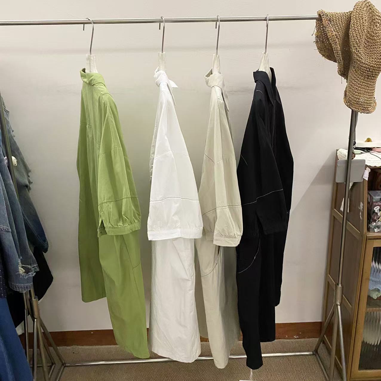 1986#6562 日系明线衬衣裙 06-25