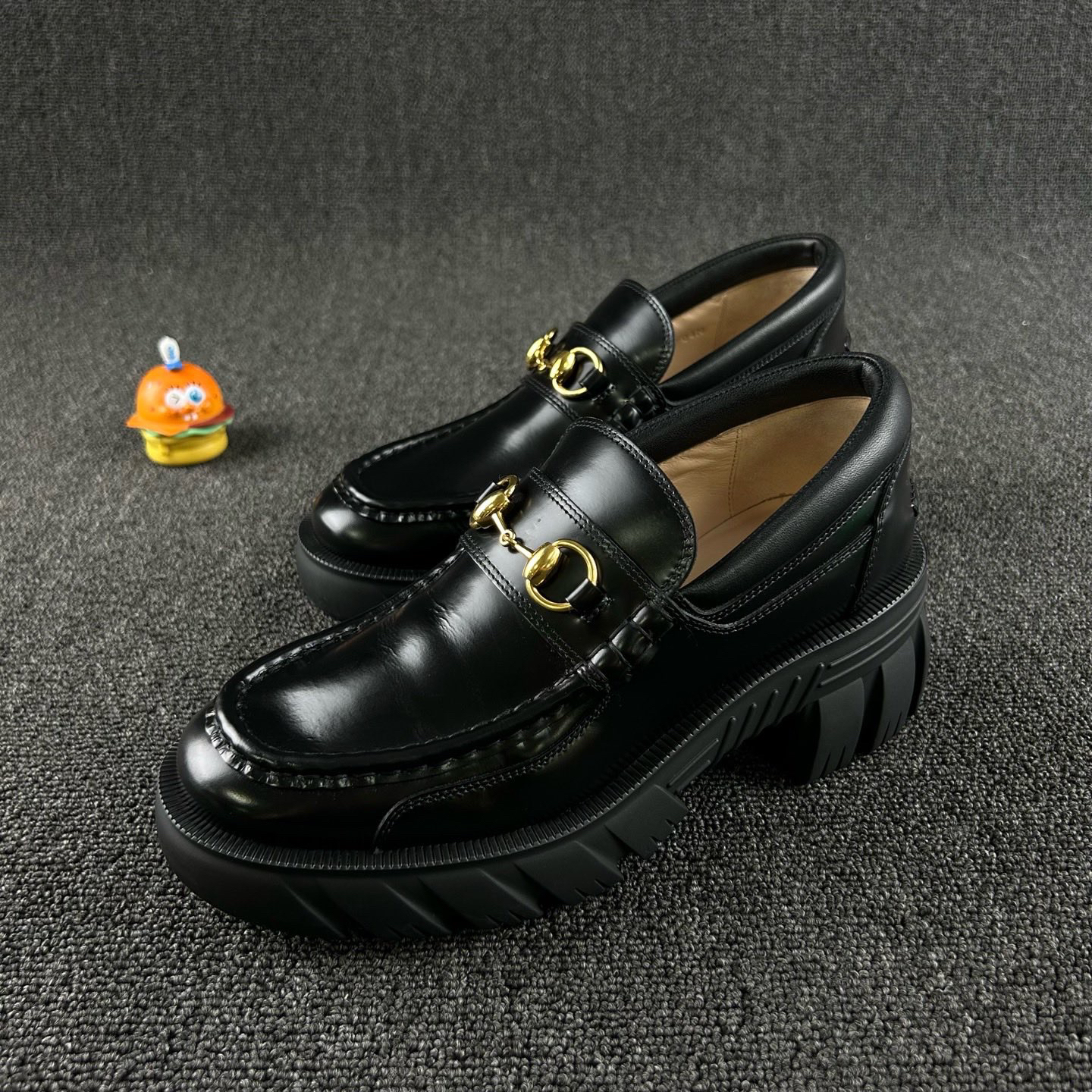 99新 GUCCI/古驰 马衔扣乐福鞋39码 金色马衔扣 HB4171