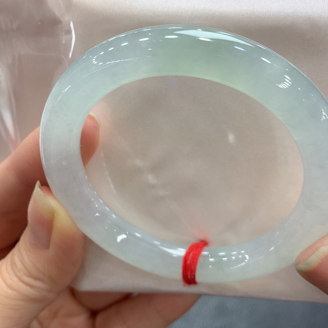 翡翠未镶嵌手镯54圆条