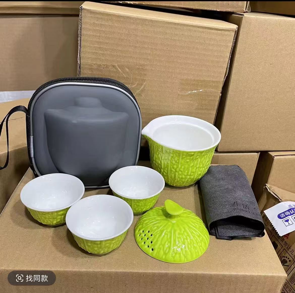绿苦瓜旅行茶具套