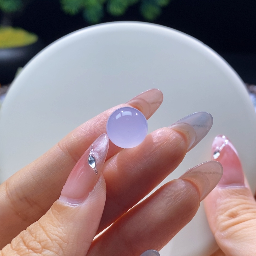颈饰未镶嵌翡翠翡翠冰红粉紫珠12.6mm