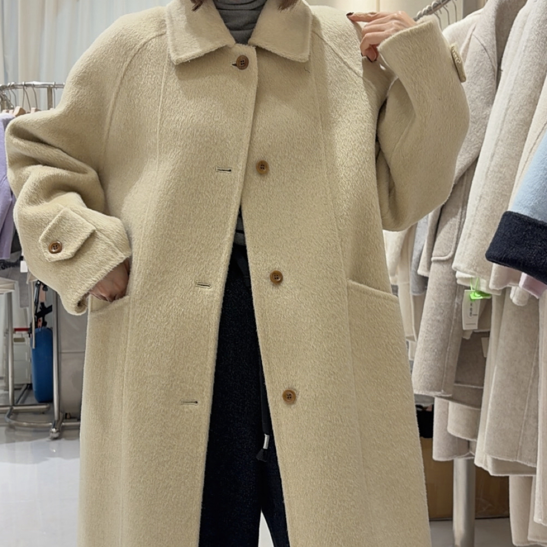 新【冬季恋歌】秋冬韩系长款双面羊毛大衣百搭简约气质款