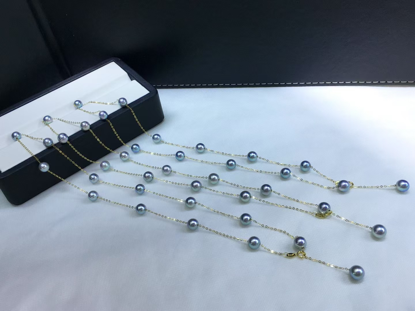 海水真多麻满天星项链6-7mm镶嵌18k金百搭尺寸 显白（多样性发一条