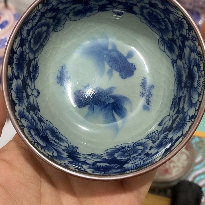 陶摆件景德镇陶瓷主人杯23455