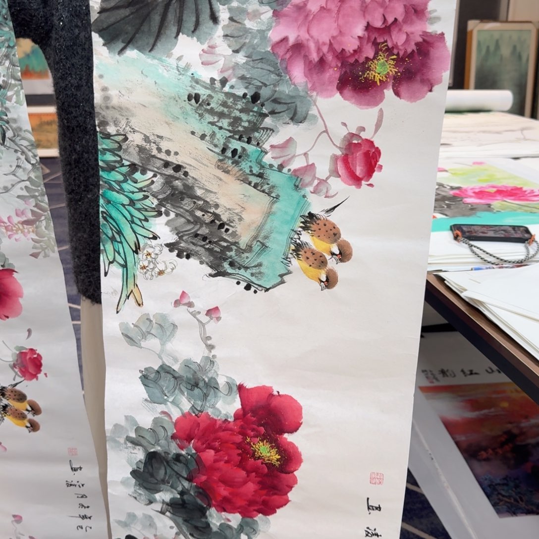 国画国画作品山水花鸟纯手绘