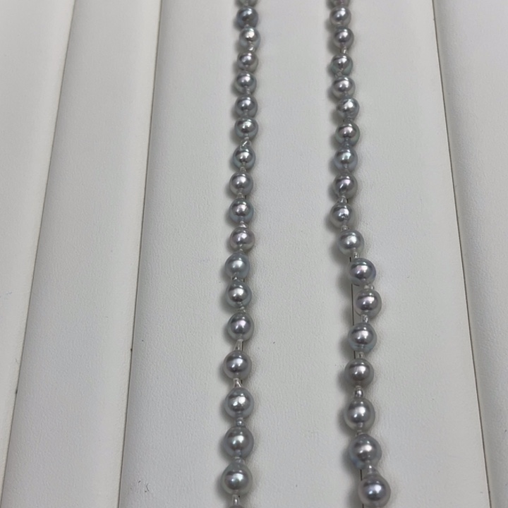 海水珍珠颈饰银S925镶嵌真多麻项链6-7mm