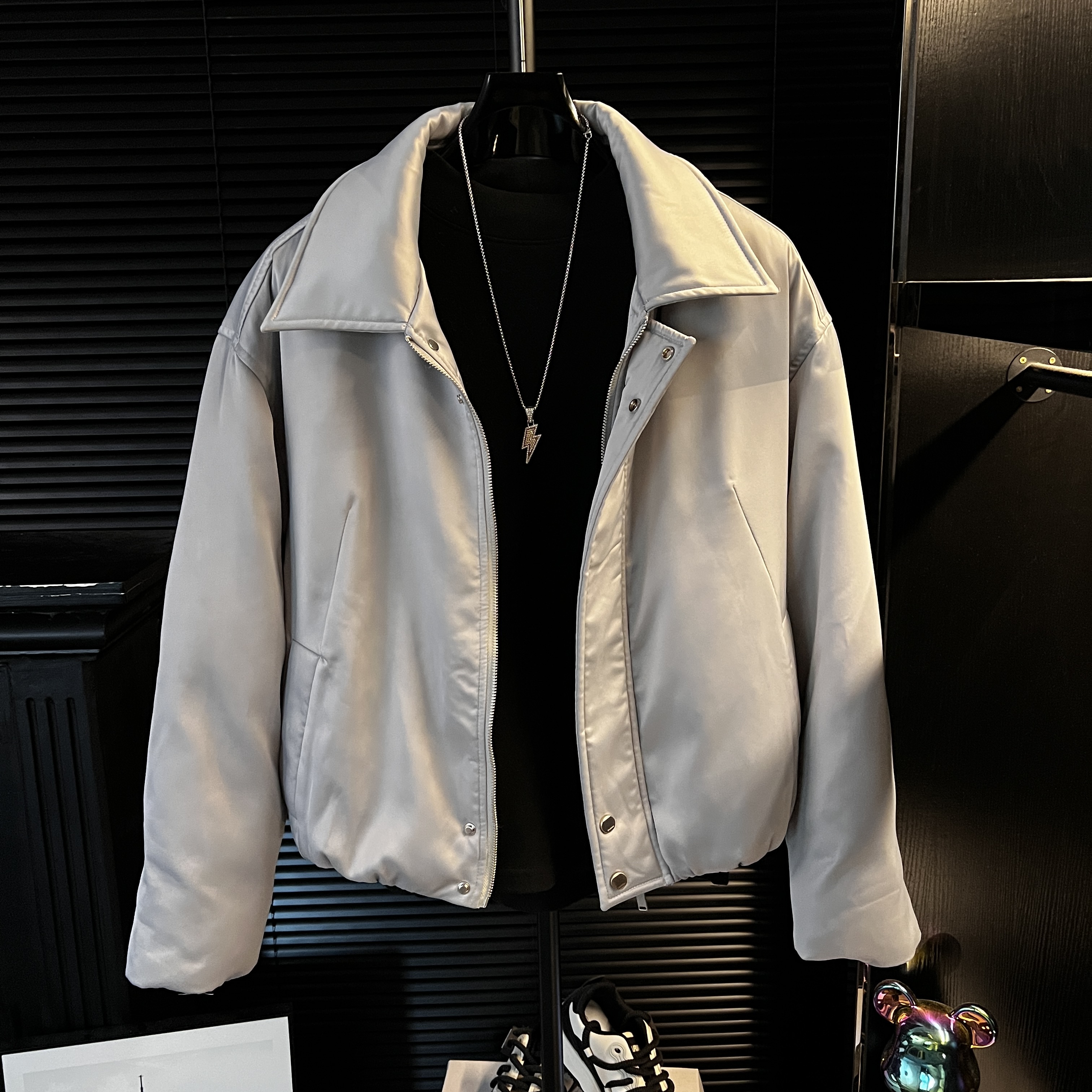 YY-痞帅翻领夹克外套时尚休闲百搭保暖