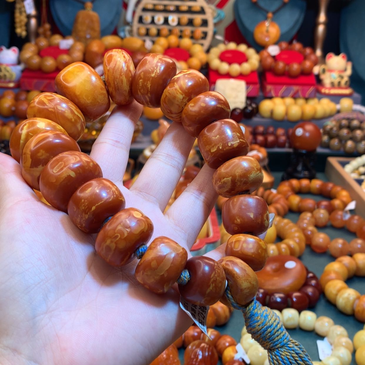 【闪购商品】蜜蜡手链未镶嵌爱****废蜜蜡手链