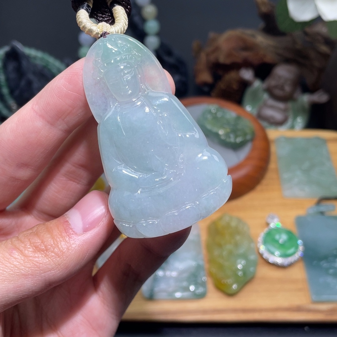 定制翡翠未镶嵌吊坠