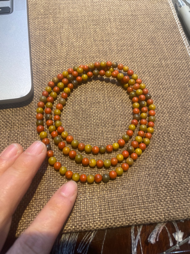 南红108卡5珠链子