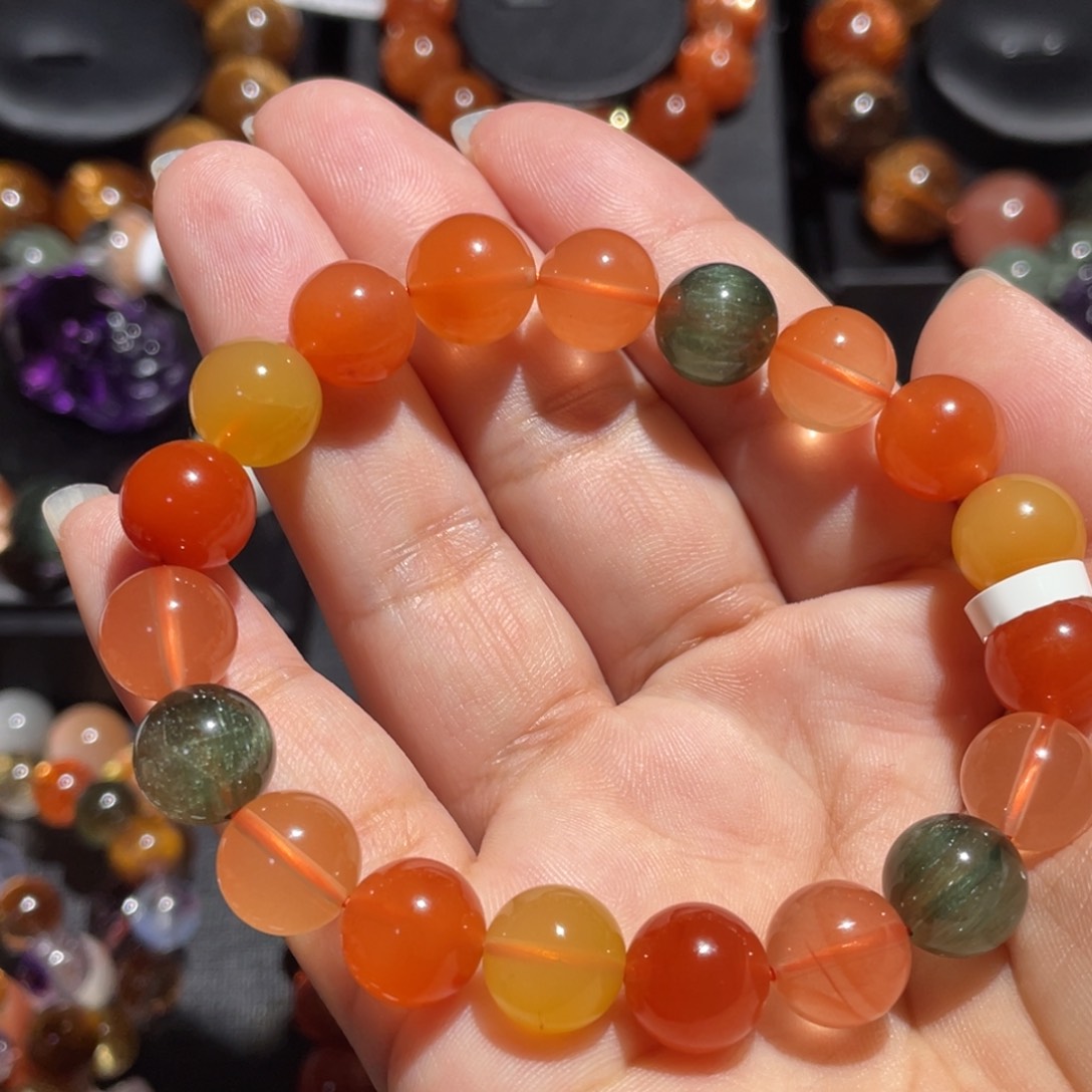 水晶手链未镶嵌彩兔毛10mm