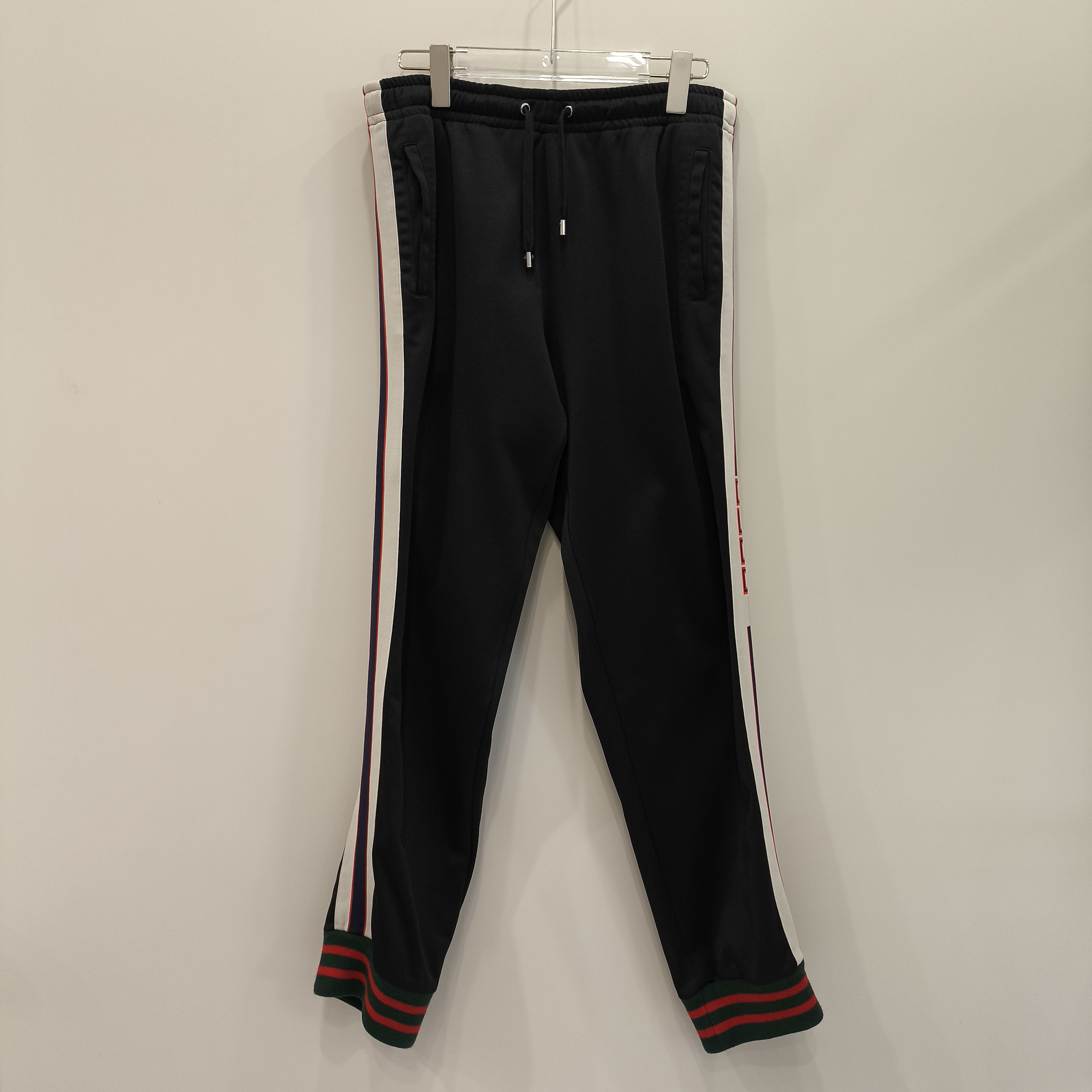 99新 GUCCI/古驰 条纹校服裤子 s码 公价8100 BB10035