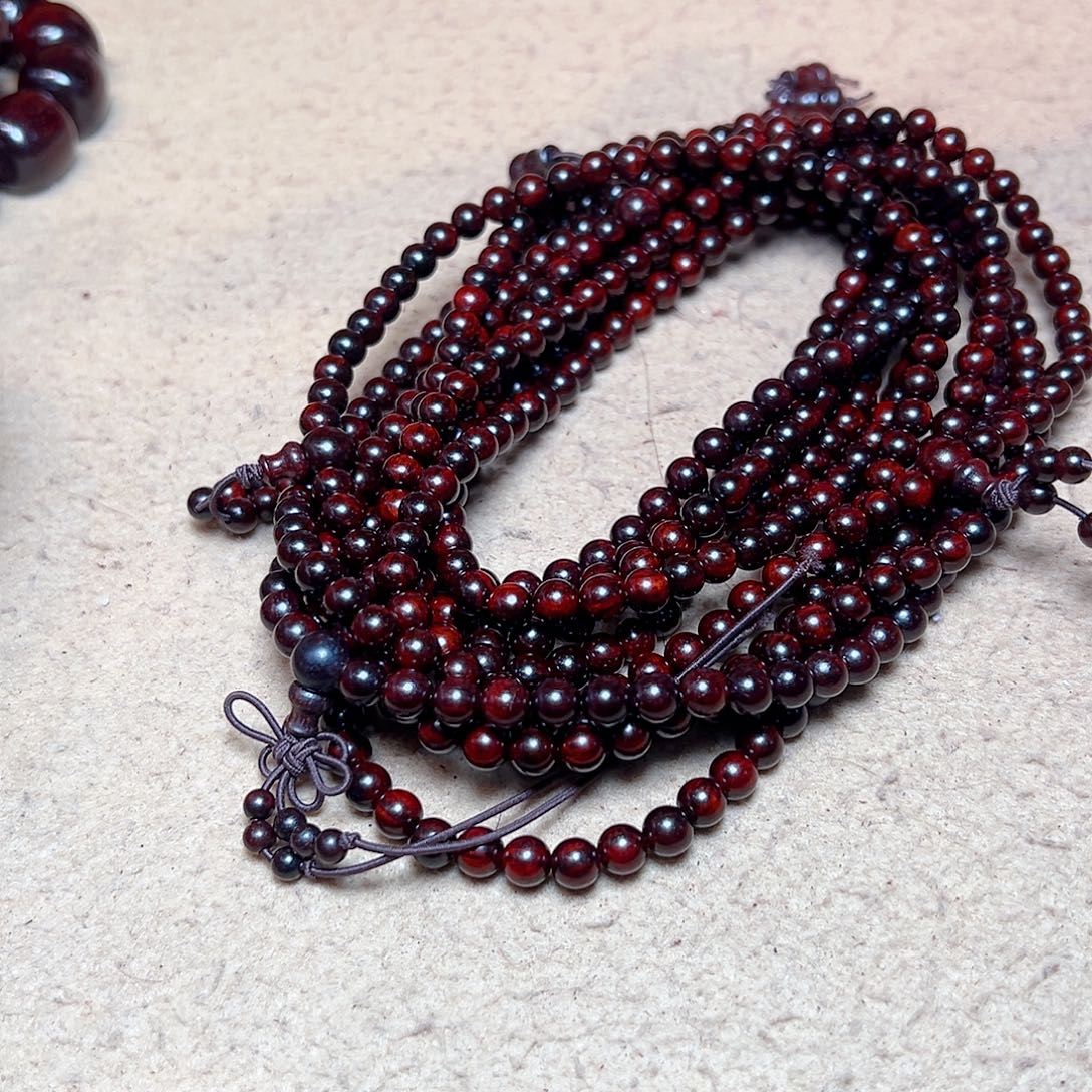 小叶紫檀手串/手链06千年一木琴料火焰金星高油密