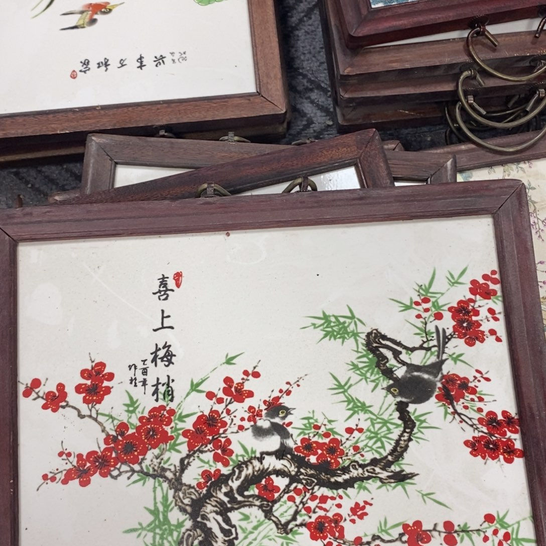 瓷片37*28厘米景德镇瓷板画柴窑烧制