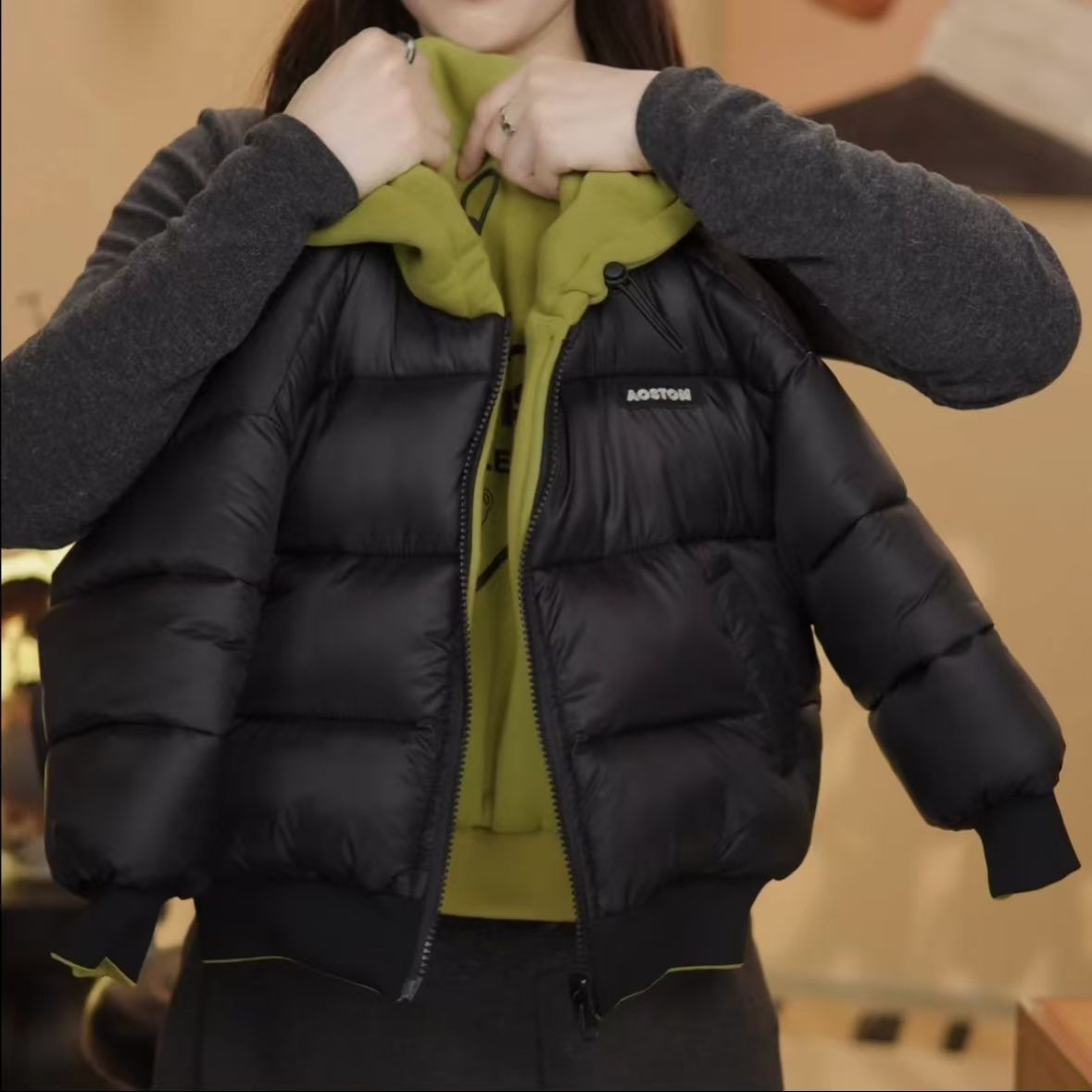 双面棉服儿童2024冬装新款棉衣女童洋气男童棉袄加厚外套保暖上衣