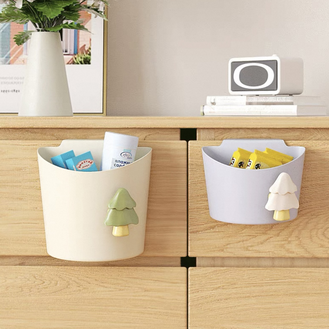 绣川彩虹森林壁挂桶厨房浴室收纳桶清洁垃圾桶办公室柜门杂物分类