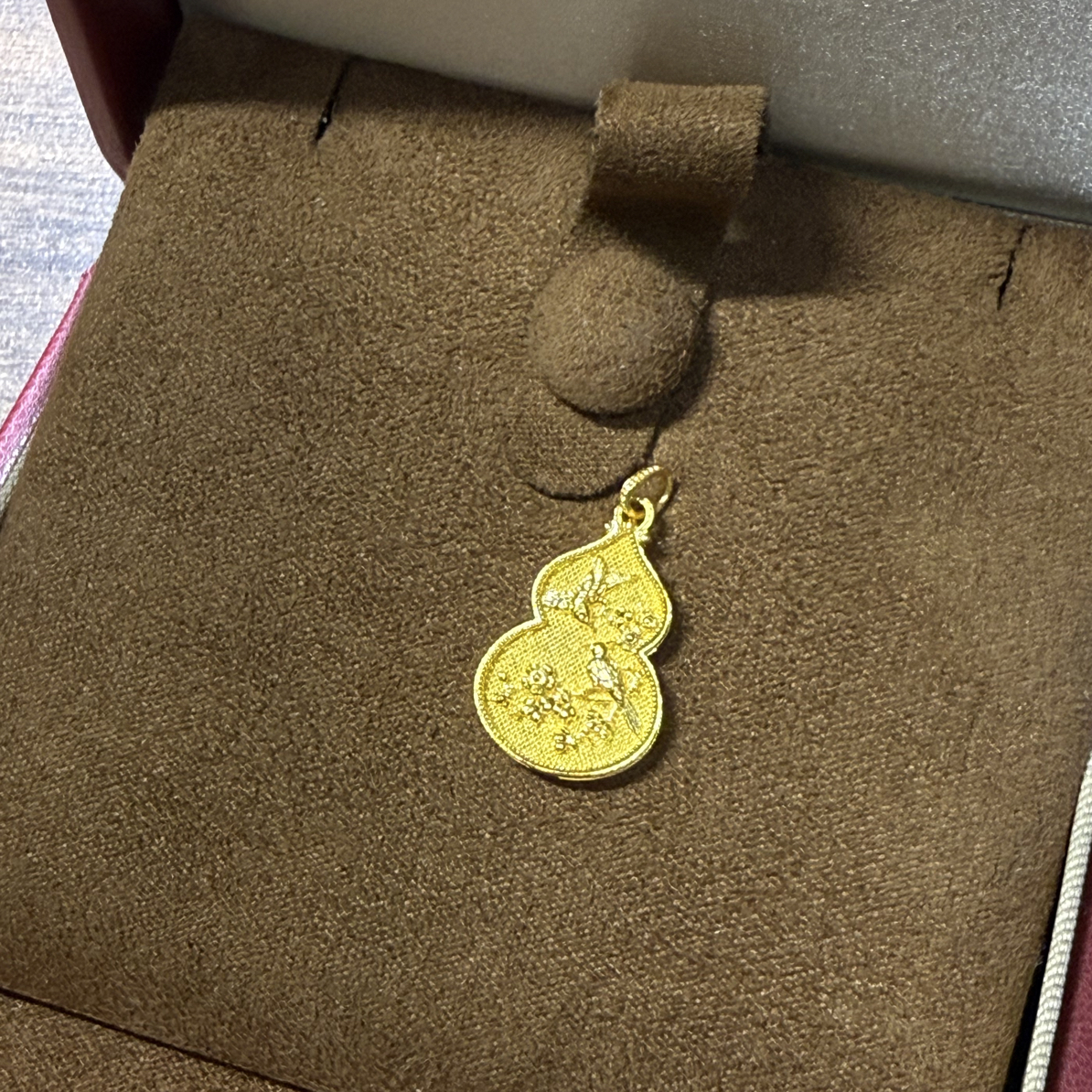 【美奢甄选】足金999喜鹊登梅葫芦吊坠女足金999项链生日礼物送女友