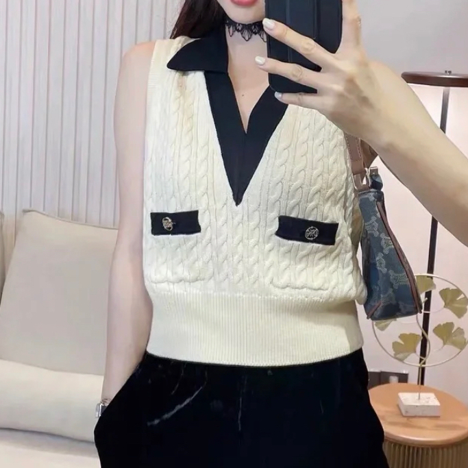 99新 SANDRO/桑德罗黛菲 针织背心 /3码/Xspa5404