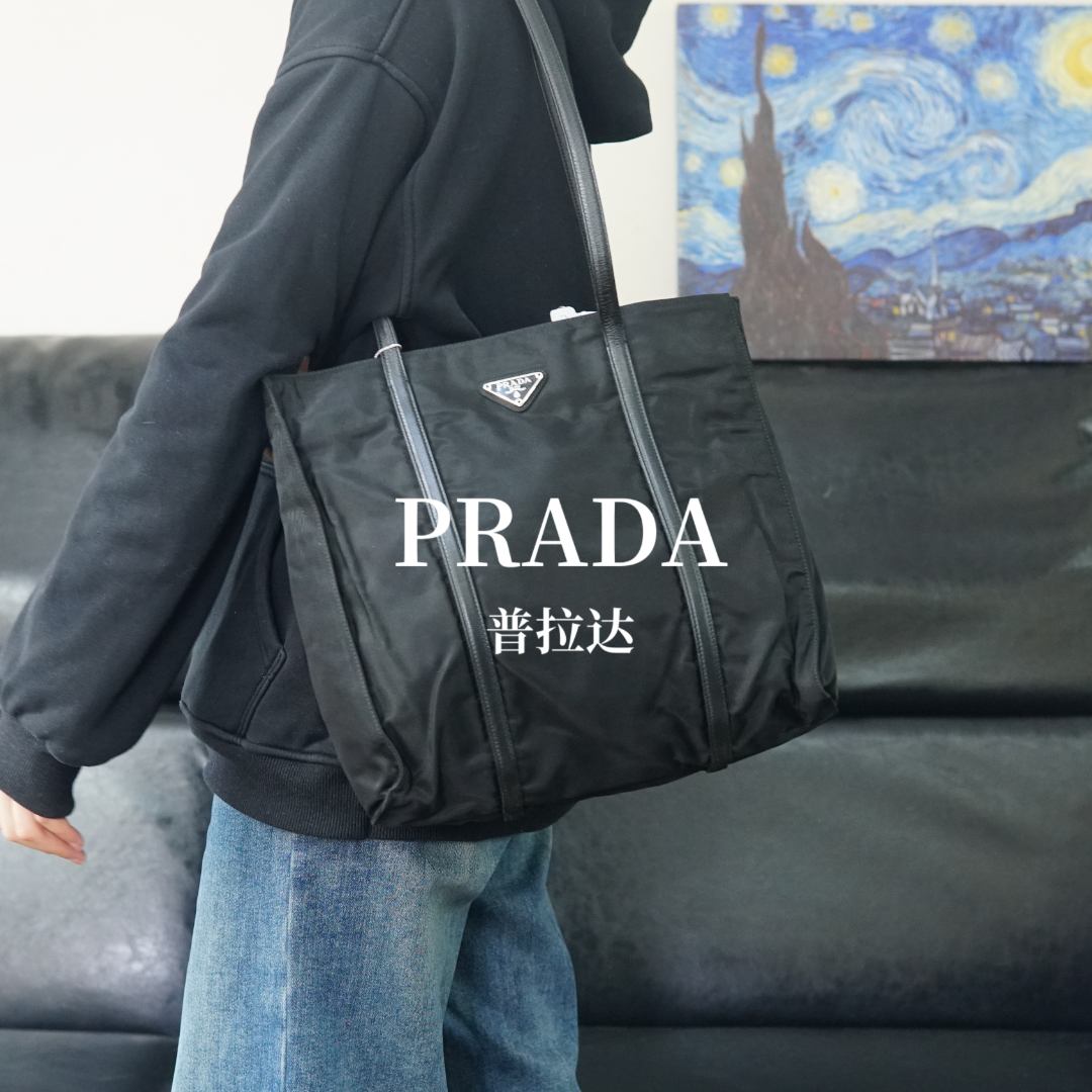95新 Prada/普拉达 黑色单肩包/FYWJ03108307/8307