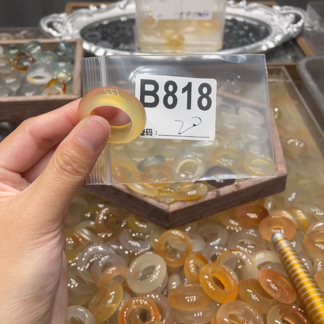 玛瑙/玉髓未镶嵌戒指818