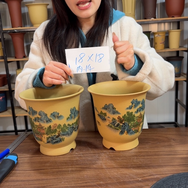 紫砂紫砂花盆精品花盆