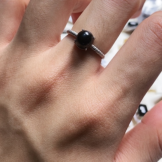 翡翠银S925镶嵌戒指