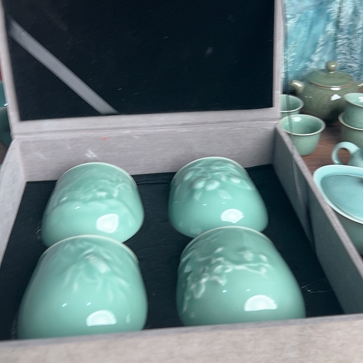 龙泉云间青瓷小米茶器