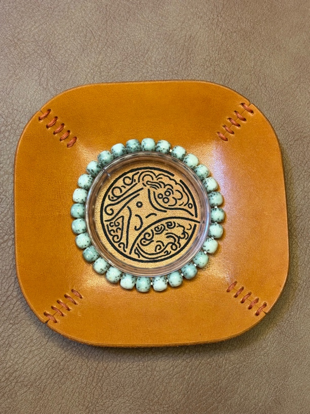 水北星月菩提手串 8*7 石玉料 头货 绿冰糖 大留白