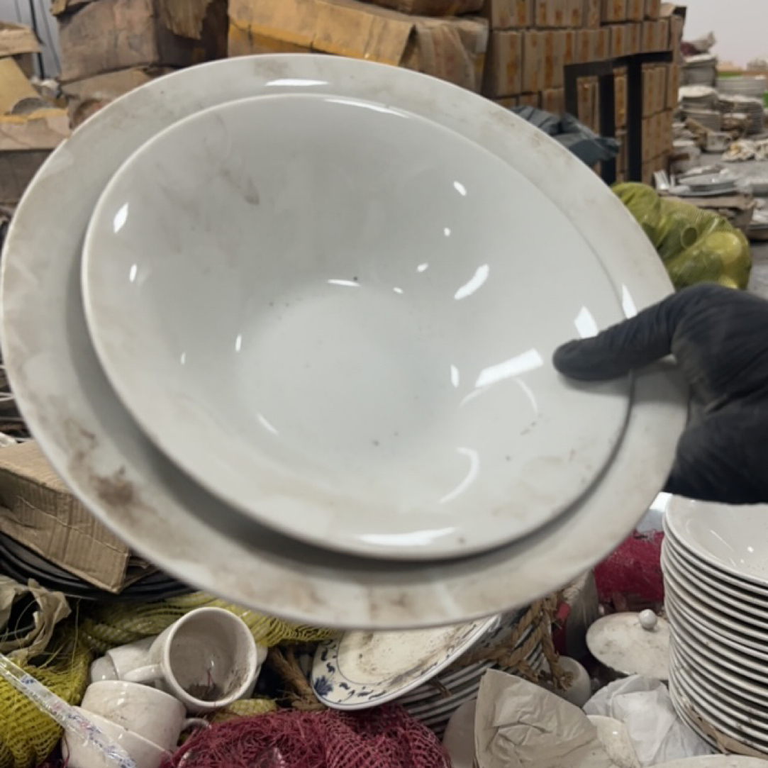 素胎Arcoroc碗2个（大25小20）