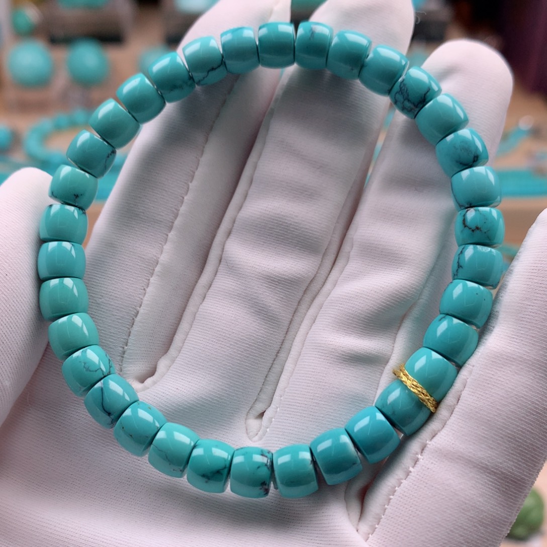 绿松石未镶嵌珠宝奇石直径6.7mm